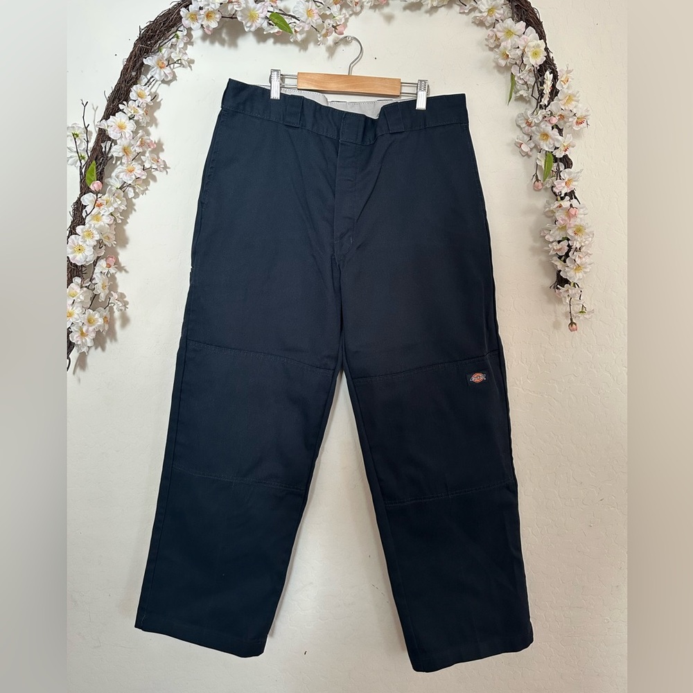 Dickies Black Cargo Pants Straight Leg Durable